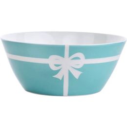 blue Ceramic tableware 5 5 inch bowls disc breakfast Bow bone china dessert bowl cereal salad bowl dinnerware good quality Wedding254N