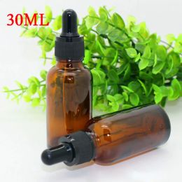 wholesale 440Pcs 30ml Bottle with Dropper Pure Glass liquid Amber Bottle eJUICE Oil 30 ml ZZ