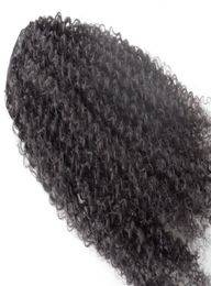 New Brazilian Curly Hair Weft Ciip In Kinky Curl Weaves Unprocessed Natural Black Color Human Extensions Can Be Dyed 1Piece9213604