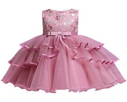 Flower Girls Dress Elegant Princess Children Party Wedding Dress Lace Tutu Kids Dresses for Girl Birthday Prom Dress Vestido8846890