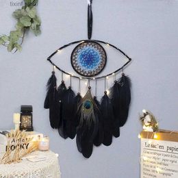 Novelty Items Evil Eye Dream Catchers for Bedroom Evil Eye Wall Hanging for Witch Dark Decor Gothic Wall Decorations Ornament Craft Gift T240309