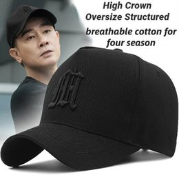 Big Head Plus Size Mens Hat Baseball Cap for Male Summer Sports Hat Hip Hop Breathable Mesh Trucker Hat Hard Structure 240227