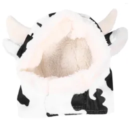 Cat Costumes Pet Dog Cow Transformation Hat Cosplay Costume Plush Shaped Cap Party Ornament Mini