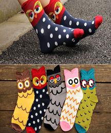 Autumn Winter Fashion Socks New Women Cute Owl Print Socks Casual Women Girls Socks 2016 Drop HJIA10299528543