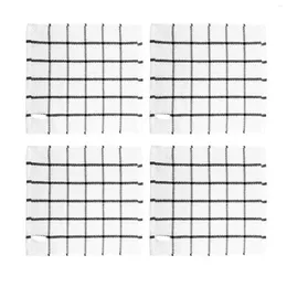 Table Mats 4-Pack Honeycomb Plaid Cotton Kitchen Rag Gift Face Towel Square Goods For Home Utensilios Cocina