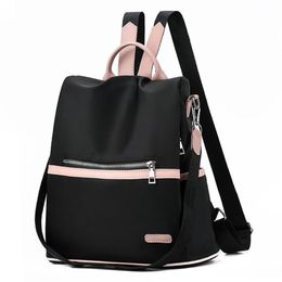 Backpack Women Black Waterproof Nylon School Bags For Teenage Girls High Quality Fashion Travel Tote 2021 Casual Oxford M374273G