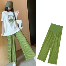 Capris Pregnant Women's Pants Summer Outer Wear Abdomen Pants Wideleg Pants Maternity Clothes Mother Kids