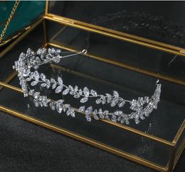 Wedding Hair Accessories Bride Headband Luxury Cubic Zirconia Bridal Hair Jewellery Headdress Women Party Prom Hairband Headpieces 240305