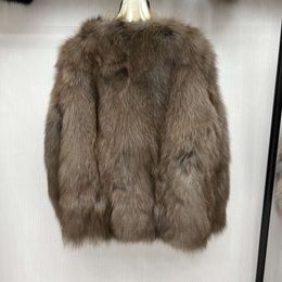 Haining 2023 Winter New Full Leather Fox Fur For Women's Light Luxury Fashion Youth Coat 256867