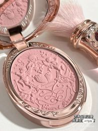 Flower Knows Strawberry Rococo Embossed Matte Blush Pigmented Fine Powder Makeup Smooth Long-Lasting All Day Face Enhancing 240304