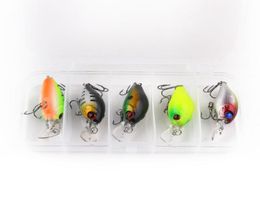 HENGJIA 5pc 44g 5cm Fishing Lure Kit Minnow floating Isca Crankbait With Fish Tackle Artificial Crank bait1576339