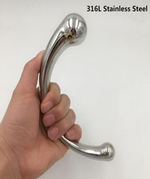 316 Stainless Steel Anal Dildo Butt Plug P Spot Stimulator G Spot Wand Massage Stick Pure Metal Penis Anal Sex Toy For Women Men Y1030311