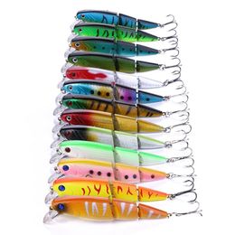 Baits & Lures Hengjia 13 Colours Mti Jointed Minnow Fishing Lure Hard Bass Bait Swimbait For Trout 10.5Cm 14G Drop Delivery Sports Outd Dh2Gp