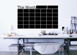 DHL SFexpress This Month blackboard Stickers PVC WALL STICKER Monthly Plan Calendar Chalkboard wall Writing Boards for office 1523569
