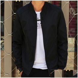 Men'S Jackets Spring New Mens Zipper Jacket Male Casual Streetwear Hip Hop Slim Fit Coat Men Clothing Drop Delivery Apparel Men'S Clot Dhtmp