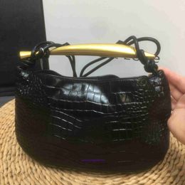 Luxury Designer Bottgs's Vents's sardine tote Bags online store New top layer cowhide crocodile bag single shoulder crossbody handbag fashion With Real Logo