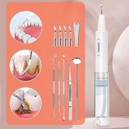 Dental Calculus Remover Electric Ultrasonic Teeth Irrigator Water Flosser Oral Tooth Tartar Removal Plaque Stains Cleaner 240219