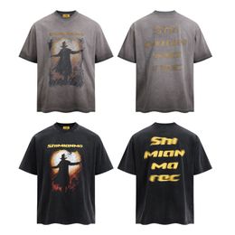 2024ss Summer Casual Fashion Tee Top T Shirt Men Women High Street Printing T-Shirt Cotton