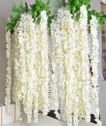 16 Metre Artificial Silk Flowers Decorations Wisteria Vine Rattan Wedding Backdrop Decorations Party Supplies4252350