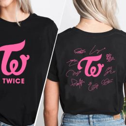 T-shirt Twice Ready To Be Tour Tshirt Women Cotton Short Sleeve Kpop T Shirt Tzuyu Mina Dahyun Nayeon Graphic Tee Cotton Oneck Clothing