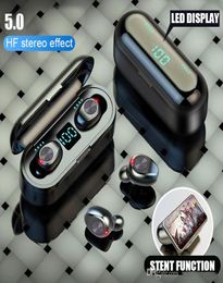 New F9 50 Sports TWS Wireless Headphones Bluetooth Mini Earphone TWS HIFI Inear Running Headset for all Phones HD Call5735206