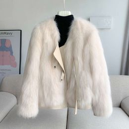 Whole Skin Fox Belly Women 2023 New Haining Integrated Temperament Fur Coat For Winter 148920