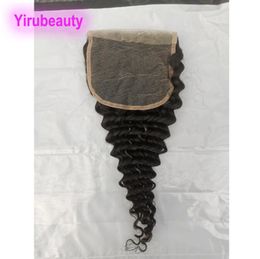 Brazilian Virgin Hair 5X5 Lace Closure Deep Curlys Kinky Curly Water Loose Wave Closures 100 Human Hair4470378