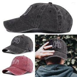 Ball Caps Men Women WASHED DENIM Adjustable DAD MOM Embroidery Baseball Distressed Faded Cap Sunscreen Hats