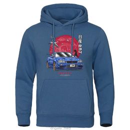 Jdm Culture Gtr R34 Printing Hooded Men Fashion Big Size Hoodies Autumn Fur-Liner Hoodie Casual Oversize S-Xxl Clothing Female