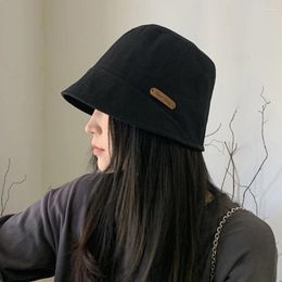 Wide Brim Hats Foldable Fisherman Hat Spring Summer Women Bucket Sun Solid Color Outdoor Street Casual Cap Unisex Riding