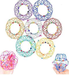 Toys Magic Flow Ring Mandala Flower Basket Multiple Changes Handmade Iron Loops Wire Baskets Kids Adult Stress Relief Finger Fun Party Gifts hH33MDRX6241836