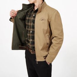 Mens Jacket M-6XL Spring Autumn Clothing Fashion Military Jackets Cotton Business Andcoats Casual Parkas Multi-pocket Clothes 240220