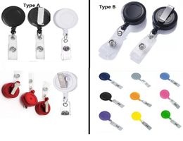 Badge Reels Retractable Flat Custom Pull Badge Reel Lanyard Retractable Keychain ID Name Tag Card Holder On1588307