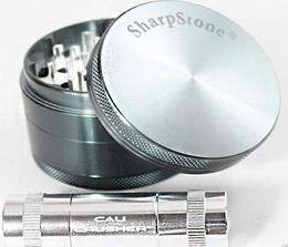 2015 new metal herb grinder Sharp Stone 4 parts 50mm herbal tobacco cnc teeth Philtre net dry herb vaporizer pen vaporizer Vapour e 6673447