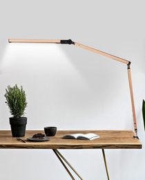 LED Desk Lamp Architect Task Lamp Metal Swing Arm Dimmable Table Lamp with Remote Clamp Highly Adjustable Workbench Light UK US EU8185924