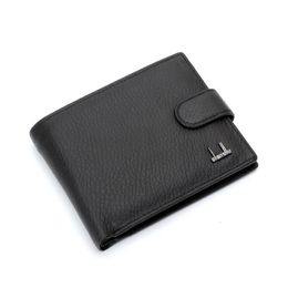 Men's Leather Wallet Invisible Fastening Closure With Card Holder Classic Design Black and Brown226G