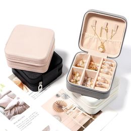 Mini jewelry storage box, travel portable jewelry box, compact ring bag, decoration box, manufacturer, spot wholesale