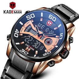 Watches Mens 2020 New Sports Digital Watch for Men Quartz Wristwatches Automatic Date Casual Male Clock Black Steel Watch Gift T20331F