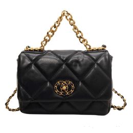 Shop Factory Wholesale Cloud Bag Small Fragrant Wind Handbag Chain Ribbed Grid Womens Real Leather New