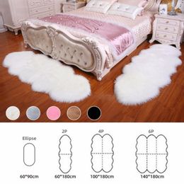 New Soft Sheepskin Carpet Rugs For Home Living Room Bedroom Warm Carpets Floor Mat Pad Skin Fur Rugs Floor Mats Faux Fur Carpets254R