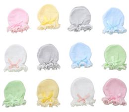 New cotton baby gloves newborn gloves bowknot princess infant gloves baby mittens newborn mittens pairs of scratch mittens 01Y B21821899
