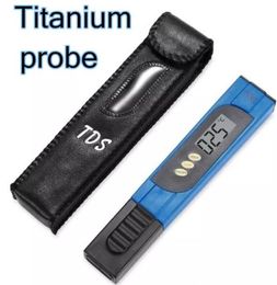 new arrival high quality TDS PH meter 09999 PPM Titanium probe big screen pocket pen digital portable tester for Aquarium Pool7134488