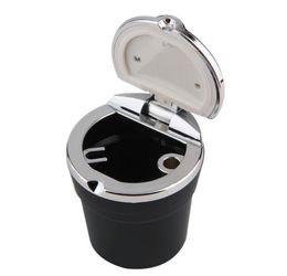 LED Lighting Portable Car Ashtray Auto Travel Cigarette Cylinder Smokeless Ashtray Holder Cup Ash Tray Cup8914251