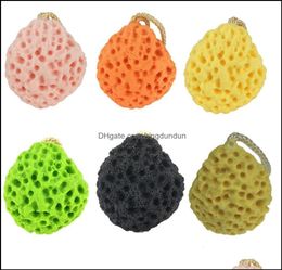 Bath Brushes Sponges Scrubbers Bathroom Accessories Home Garden With Rope Ball Soft Skin Soaking Water Becomes Larger Honeycomb Im2053002