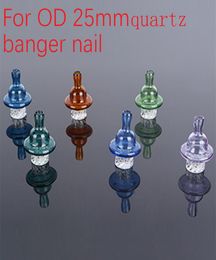 high quality Quartz Banger Cyclone riptide Carb Cap Dome with spinning air hole For Terp Pearl 25mm Quartz Banger Nail Bubbler Ena6067128