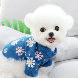 Cute Soft Sweater Winter Dog Clothes Puppy Knit Costume Apparel Pet Cat Chihuahua Coat Small Dog Clothes Bichon Pet Clothing 240226