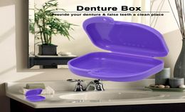 Dentures box of false teeth bath clean container fixed denture stents2956836