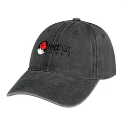 Berets Redhat Linux Cowboy Hat Sun Streetwear Snap Back Girl Men's