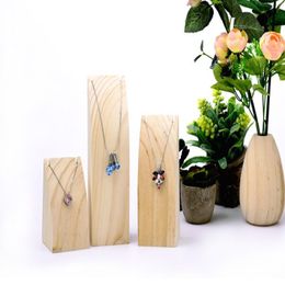 Simple Seven Muji Style Jewellery Necklace Display in Shopping Mall High Quality Natural Wooden Jewellery Pendant Trays253J