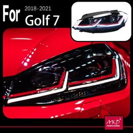 Lighting System AKD-Car Model Parts For Golf 7 MK7.5 2024-2024 7.5gen Head Lamps LED Or Xenon Headlight Dual Projector FACELIFT